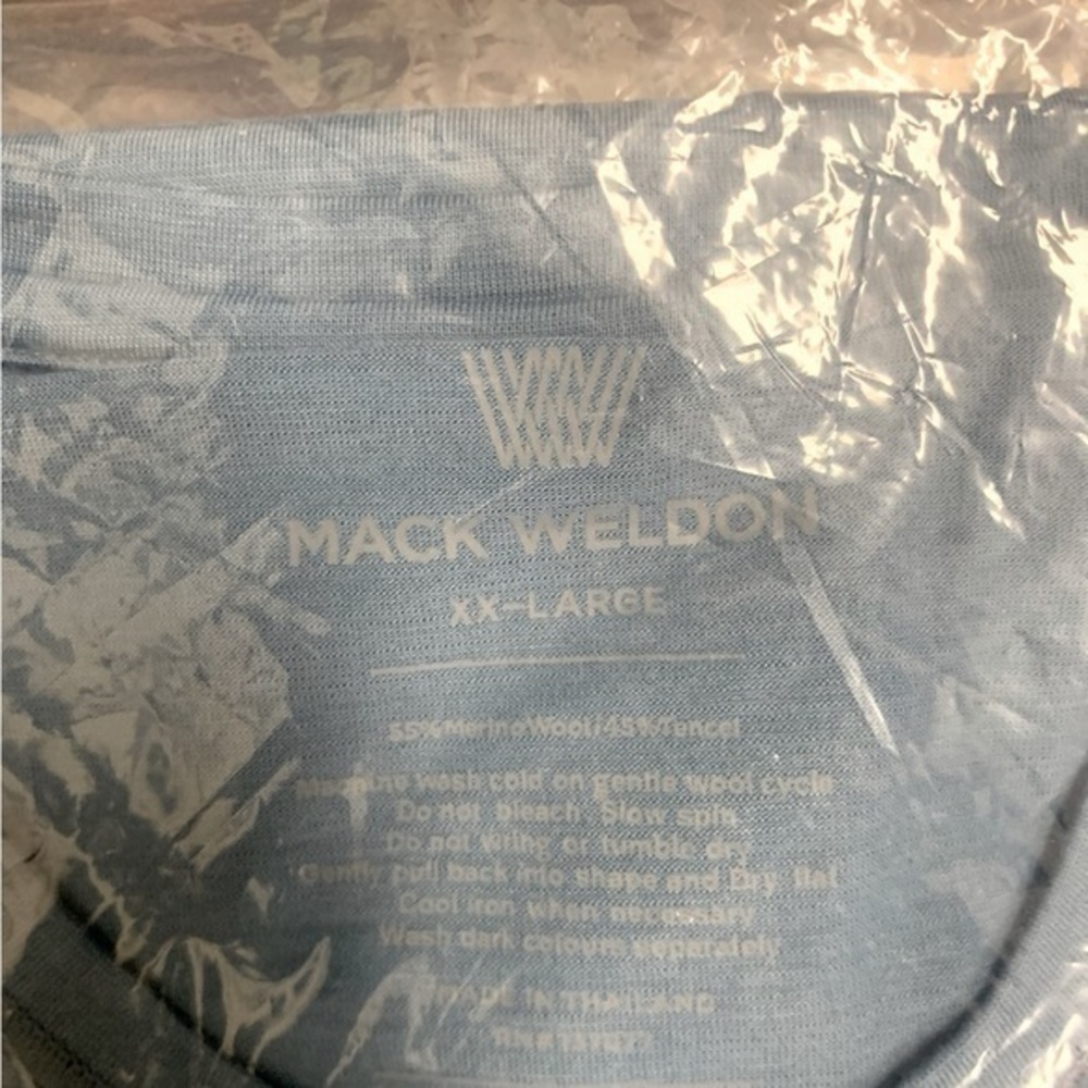 MACK WELDON NEW IN BAG MERINO SS TEE BLUE STONE XXL PERFECT CONDITION!!